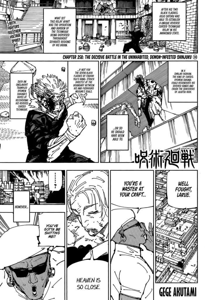                                                                  Jujutsu Kaisen Chapter 258